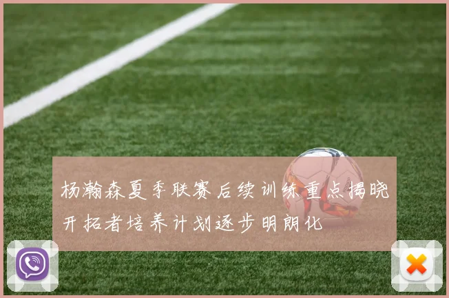 杨瀚森夏季联赛后续训练重点揭晓开拓者培养计划逐步明朗化
